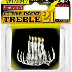 Shout® SHOUT CURVE POINT TREBLE 21 HOOKS - 4/0 - Qty 5