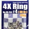 VANFOOK 4R-75S 4X SPLIT RINGS - #1 - 30lb - Qty 22