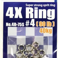 VANFOOK 4R-75S 4X SPLIT RINGS - #1 - 30lb - Qty 22