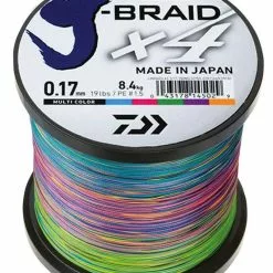 DAIWA J BRAID X4 BRAID LINE 1500m MULTI COLOUR - 80lb