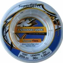 SUPERFLEX 7 STRAND BROWN WIRE 10m - 135lb - 0.69mm