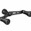 GOMEXUS SPIN CARBON FIBRE DOUBLE HANDLE WITH CNC KNOB - 98mm - BKBK - Black