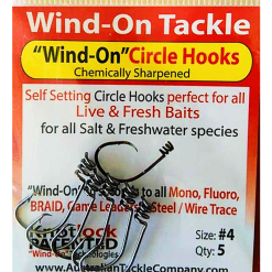 AUSSIE TACKLE KNOTLESS CIRCLE HOOKS - 6/0 - Qty 3