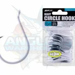 BKK HEAVY CIRCLE GLOW 25 PACK HOOKS 10/0 - Qty - 25
