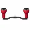 GOMEXUS BAITCAST CARBON FIBRE POWER HANDLE WITH TPE KNOB - 100mm - RDBK - Red Black 8x5mm