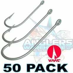 VMC 9255PS PERMASTEEL OSHAUGHNESSY HOOKS 50 PACK 2/0 - Qty 50