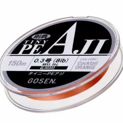 GOSEN TINY PE AJI BRAID LINE 150m ORANGE - PE 0.4 - 10lb