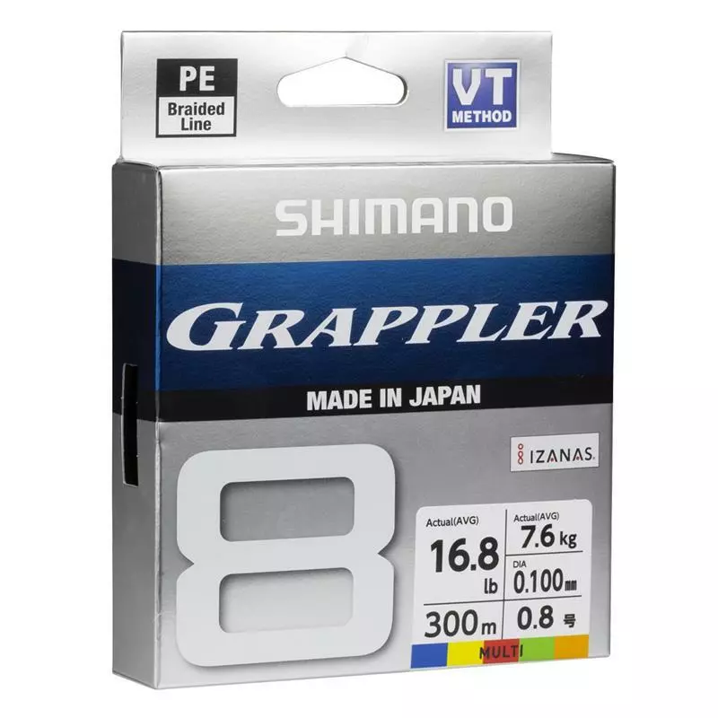 SHIMANO GRAPPLER 8 BRAID LINE 300m MULTI COLOUR - PE 8.0 - 134.0lb 2 SHIMANO GRAPPLER 8 BRAID LINE 300m MULTI COLOUR - PE 8.0 - 134.0lb - Image 2