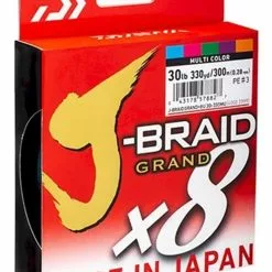DAIWA J BRAID GRAND X8 BRAID LINE 300m MULTI COLOUR - 80lb