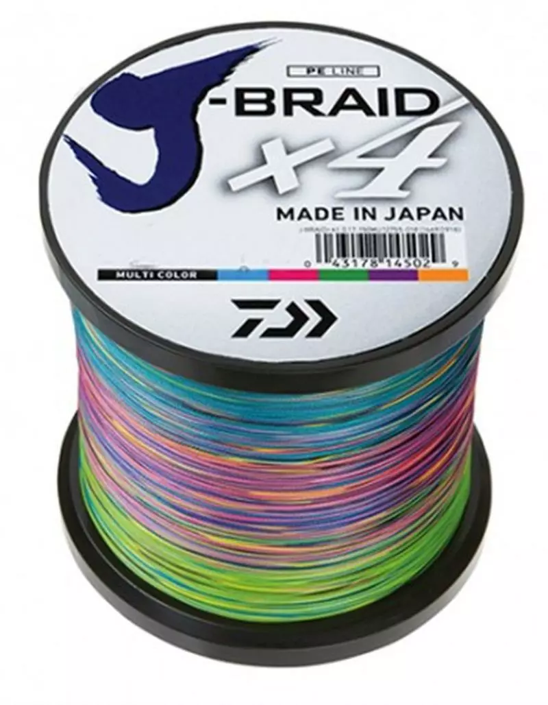 DAIWA J BRAID X4 BRAID LINE 3000m MULTI COLOUR - 80lb 1 DAIWA J BRAID X4 BRAID LINE 3000m MULTI COLOUR - 80lb