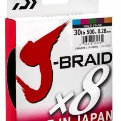 DAIWA J BRAID X8 BRAID LINE 500m MULTI COLOUR - 120lb