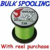 BULK SPOOL UP - DAIWA J BRAID X8 BRAID LINE CHARTREUSE - PER 150yds - 65lb