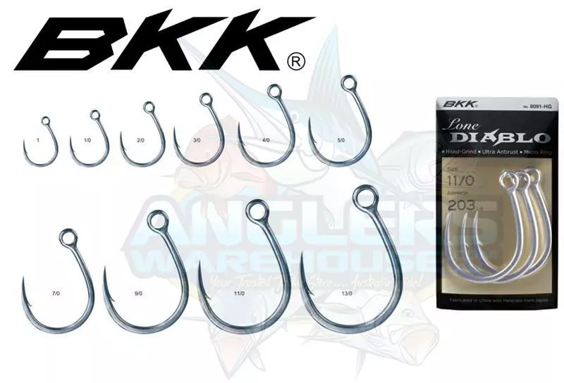 BKK LONE DIABLO INLINE SINGLE HOOKS - 13/0 - Qty 2 2 BKK LONE DIABLO INLINE SINGLE HOOKS - 13/0 - Qty 2 - Image 2