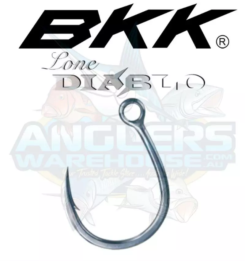 BKK LONE DIABLO INLINE SINGLE HOOKS - 13/0 - Qty 2 1 BKK LONE DIABLO INLINE SINGLE HOOKS - 13/0 - Qty 2