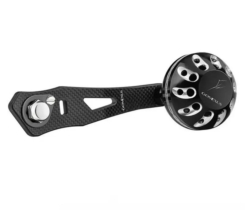 GOMEXUS CARBON POWER HANDLE 75mm CNC KNOB 38mm - BKSR - Black Silver 7x4mm 1 GOMEXUS CARBON POWER HANDLE 75mm CNC KNOB 38mm - BKSR - Black Silver 7x4mm