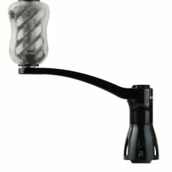 GOMEXUS CNC SPIN HANDLE 57mm WITH TPE KNOB - 20mm - BKBKB - Black Transparent