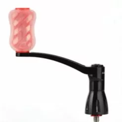 GOMEXUS CNC SPIN HANDLE 57mm WITH TPE KNOB - 20mm - RDBKB - Red Black Transparent