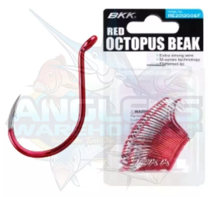 BKK RED OCTOPUS BEAK 25 PACK HOOKS 10/0 - Qty 25 1 BKK RED OCTOPUS BEAK 25 PACK HOOKS 10/0 - Qty 25