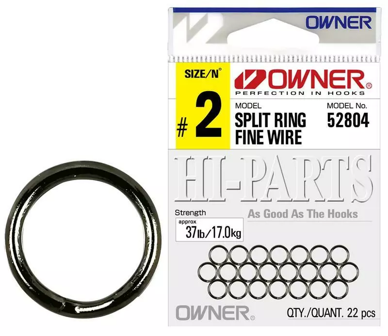OWNER FINE WIRE SPLIT RINGS - Size #4 - Qty 18pcs 1 OWNER FINE WIRE SPLIT RINGS - Size #4 - Qty 18pcs