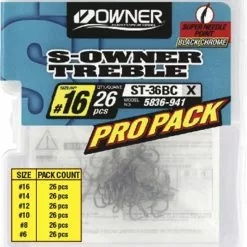 OWNER ST36BC TREBLE HOOKS PRO PACK - 6 - 26pcs