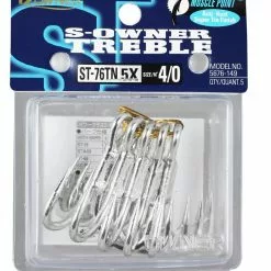 OWNER ST76TN TREBLE HOOKS - 5/0 - Qty 4