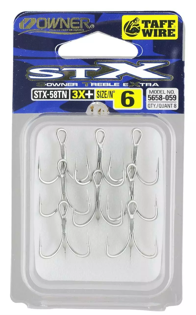 OWNER STX58TN TREBLE HOOKS - 4/0 - Qty 4 1 OWNER STX58TN TREBLE HOOKS - 4/0 - Qty 4