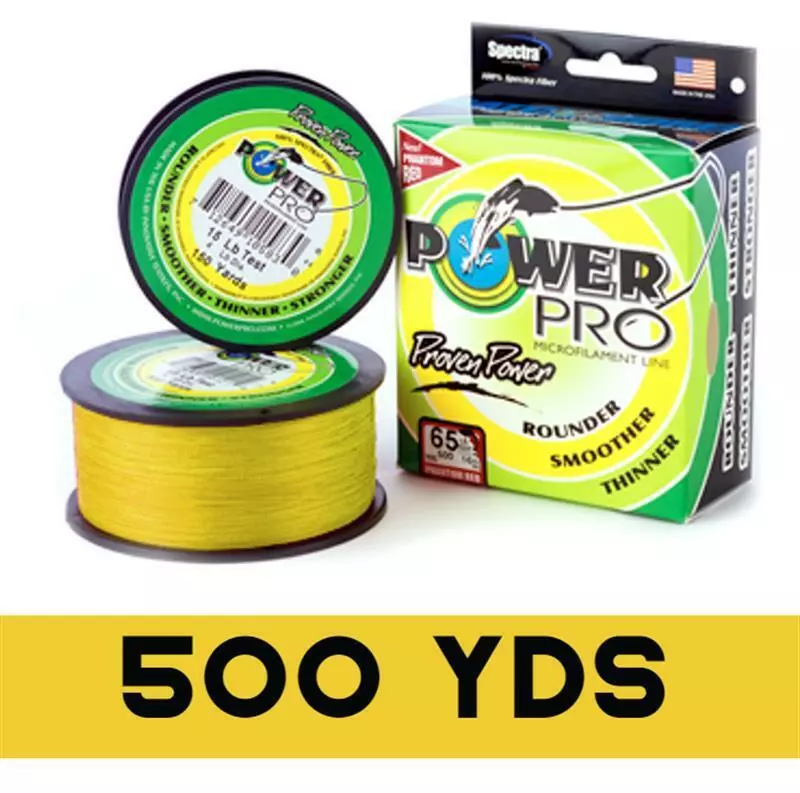 POWER PRO BRAID LINE 500yds YELLOW - 100lb 1 POWER PRO BRAID LINE 500yds YELLOW - 100lb