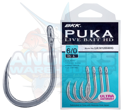 BKK PUKA LIVE BAIT HD HOOKS - 10/0 1 BKK PUKA LIVE BAIT HD HOOKS - 10/0