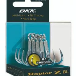 BKK RAPTOR Z BL BARBLESS TREBLE HOOKS - 5/0 - Qty 5 -Cheap Line Store RAPTOR Z BL 2