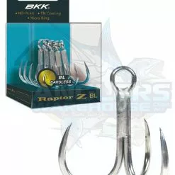 BKK RAPTOR Z BL BARBLESS TREBLE HOOKS - 5/0 - Qty 5
