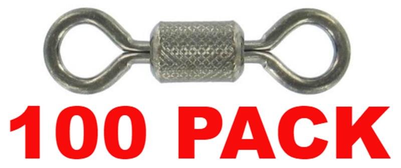 SHOGUN BLACK ROLLING SWIVELS 100 PACK #1/0 - 137lb - Qty 100pcs 1 SHOGUN BLACK ROLLING SWIVELS 100 PACK #1/0 - 137lb - Qty 100pcs