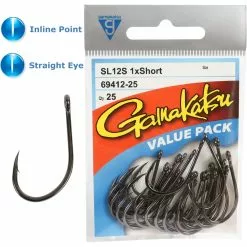 GAMAKATSU SL12S SHORT BIG GAME HOOK VALUE PACK - 1