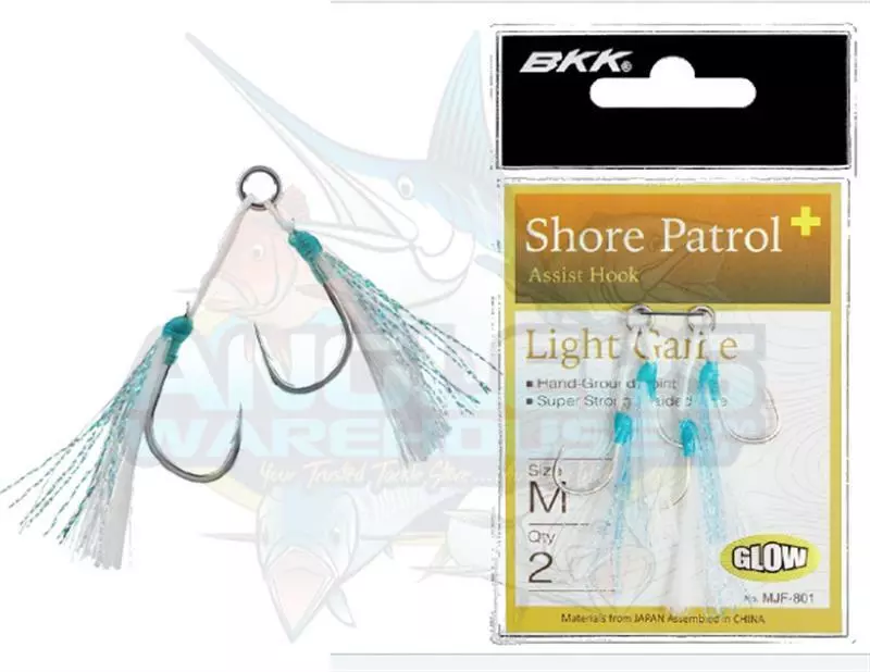 BKK SHORE PATROL + ASSIST HOOKS - XL - 22kg - Qty 2 1 BKK SHORE PATROL + ASSIST HOOKS - XL - 22kg - Qty 2