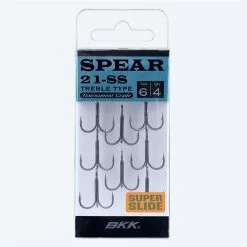 BKK SPEAR 21 SS TREBLE HOOKS - 1 - Qty 6 -Cheap Line Store SPEAR 21 2