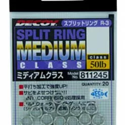 DECOY SPLIT RING MEDIUM CLASS - #4 - 50lb Test - Qty 20