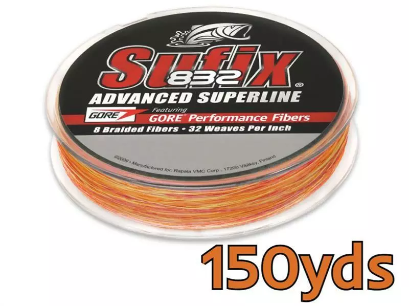 SUFIX 832 BRAID LINE 150yds FIRE CAMO - 50lb 1 SUFIX 832 BRAID LINE 150yds FIRE CAMO - 50lb