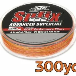 SUFIX 832 BRAID LINE 300yds FIRE CAMO - 80lb