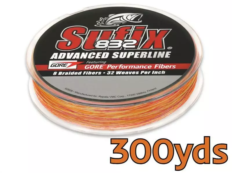 SUFIX 832 BRAID LINE 300yds FIRE CAMO - 80lb 1 SUFIX 832 BRAID LINE 300yds FIRE CAMO - 80lb