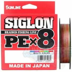 SUNLINE SIGLON PEX8 BRAID LINE 150m MULTI COLOUR - 35lb - PE3