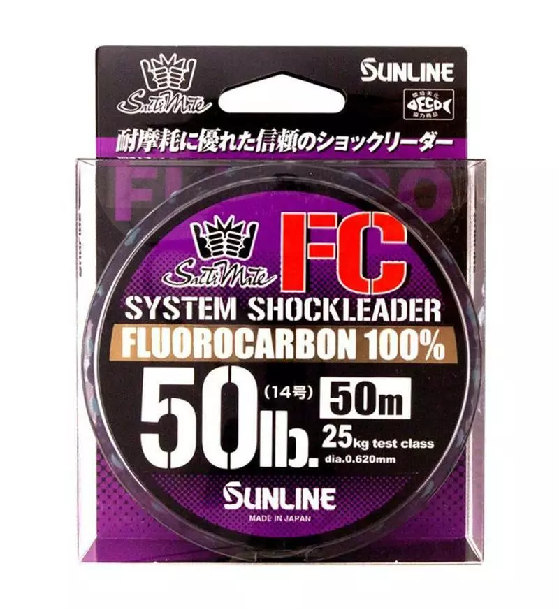 SUNLINE SYSTEM SHOCK LEADER FC FLUOROCARBON LINE 30m - 60lb 1 SUNLINE SYSTEM SHOCK LEADER FC FLUOROCARBON LINE 30m - 60lb