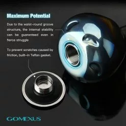 GOMEXUS GALAXY POWER KNOB TITANIUM 38mm - BK - Flame & Black -Cheap Line Store TA38SJ 2