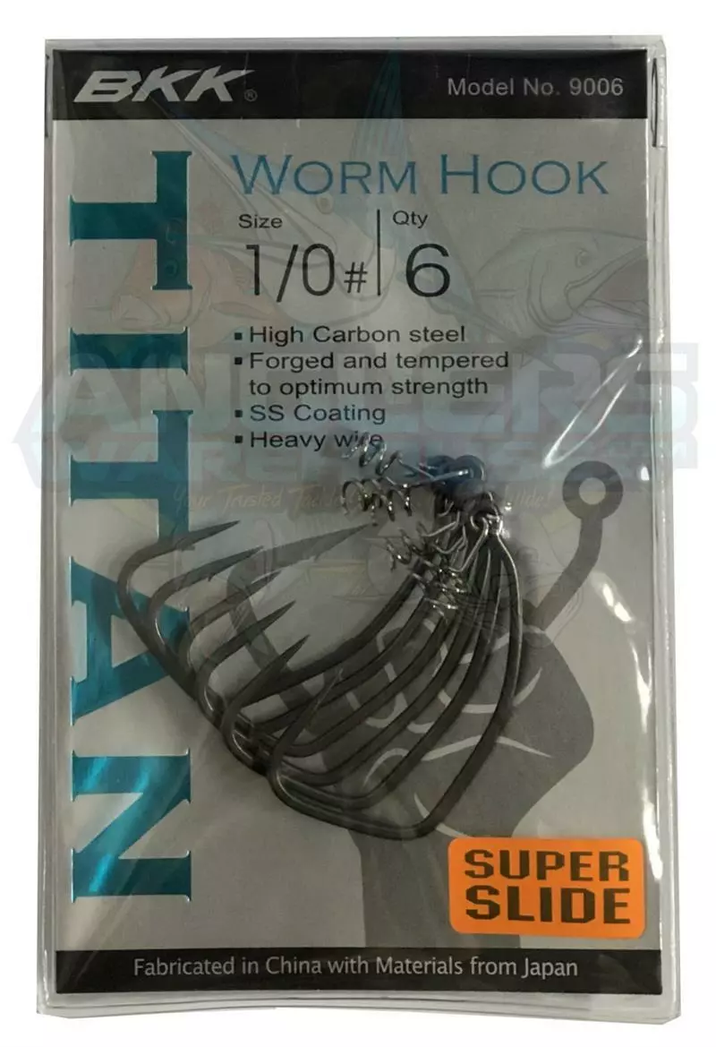 BKK TITAN WORM HOOKS 18/0 - Qty 2 1 BKK TITAN WORM HOOKS 18/0 - Qty 2