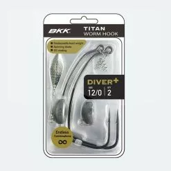BKK TITAN DIVER PLUS WORM HOOK PACK 6/0 - 8g/12g -Cheap Line Store TITAN D P 1 1