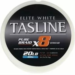 TASLINE ELITE X8 PURE BRAID 300m WHITE - 100lb - PE 10 -Cheap Line Store TL 0300 2