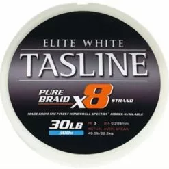 TASLINE ELITE X8 PURE BRAID 300m WHITE - 100lb - PE 10 -Cheap Line Store TL 0300 3