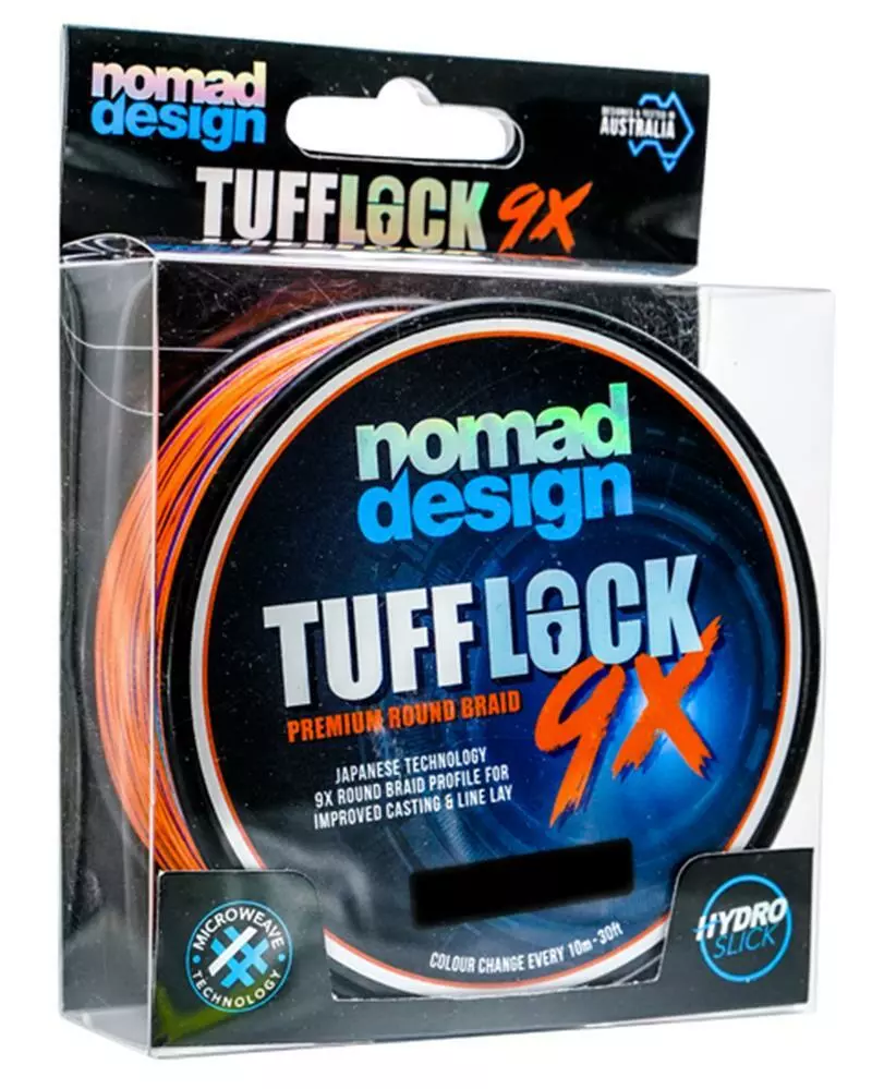 NOMAD TUFFLOCK 9X BRAID LINE 600yds MULTI COLOUR - 80lb 1 NOMAD TUFFLOCK 9X BRAID LINE 600yds MULTI COLOUR - 80lb