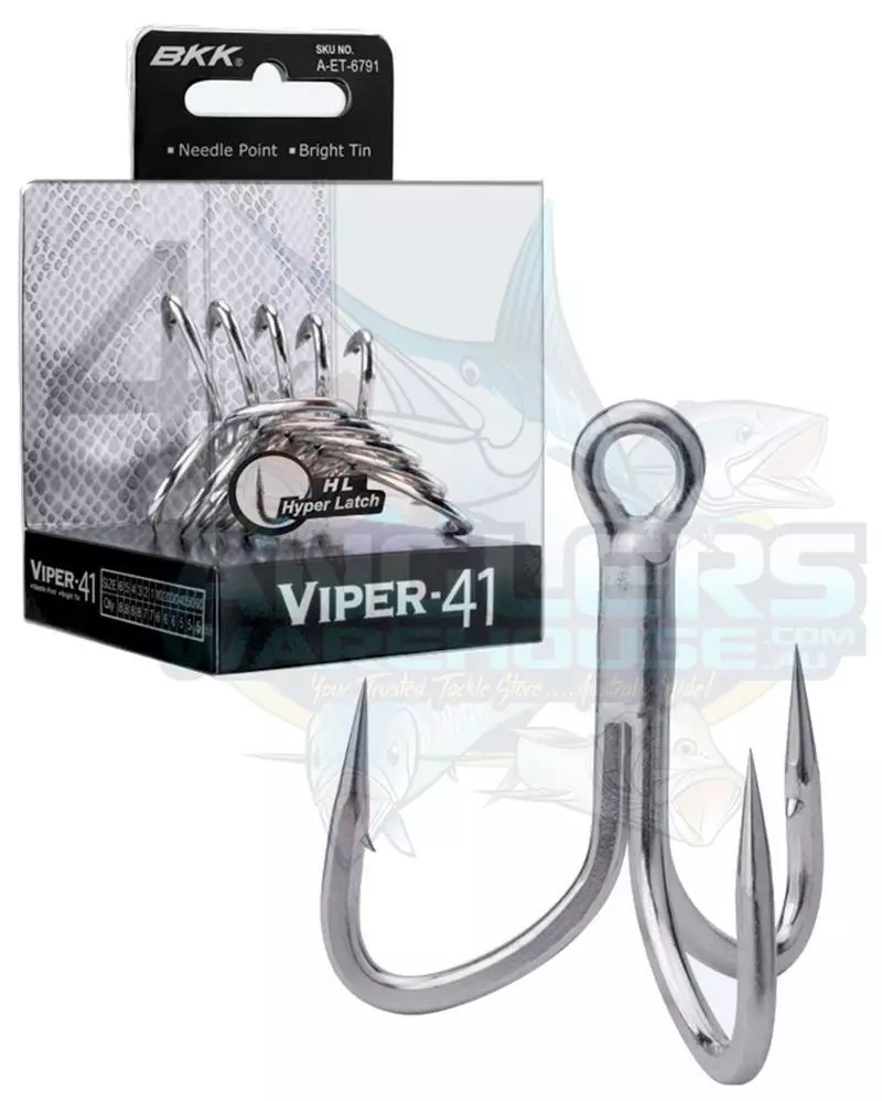 BKK VIPER 41 TREBLE HOOKS - 6/0 - Qty 5 1 BKK VIPER 41 TREBLE HOOKS - 6/0 - Qty 5