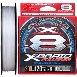 YGK X-BRAID FULLDRAG X8 BRAID LINE 300m WHITE - 120lb - PE 8