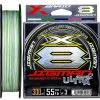YGK X-BRAID JIGMAN ULTRA 2 X8 BRAID LINE 300m MULTI COLOUR - 90lb - PE 6