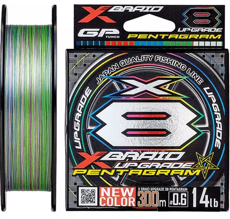 YGK X-BRAID UPGRADE X8 PENTAGRAM BRAID LINE 150m MULTI COLOUR - 30lb - PE 1.5 1 YGK X-BRAID UPGRADE X8 PENTAGRAM BRAID LINE 150m MULTI COLOUR - 30lb - PE 1.5